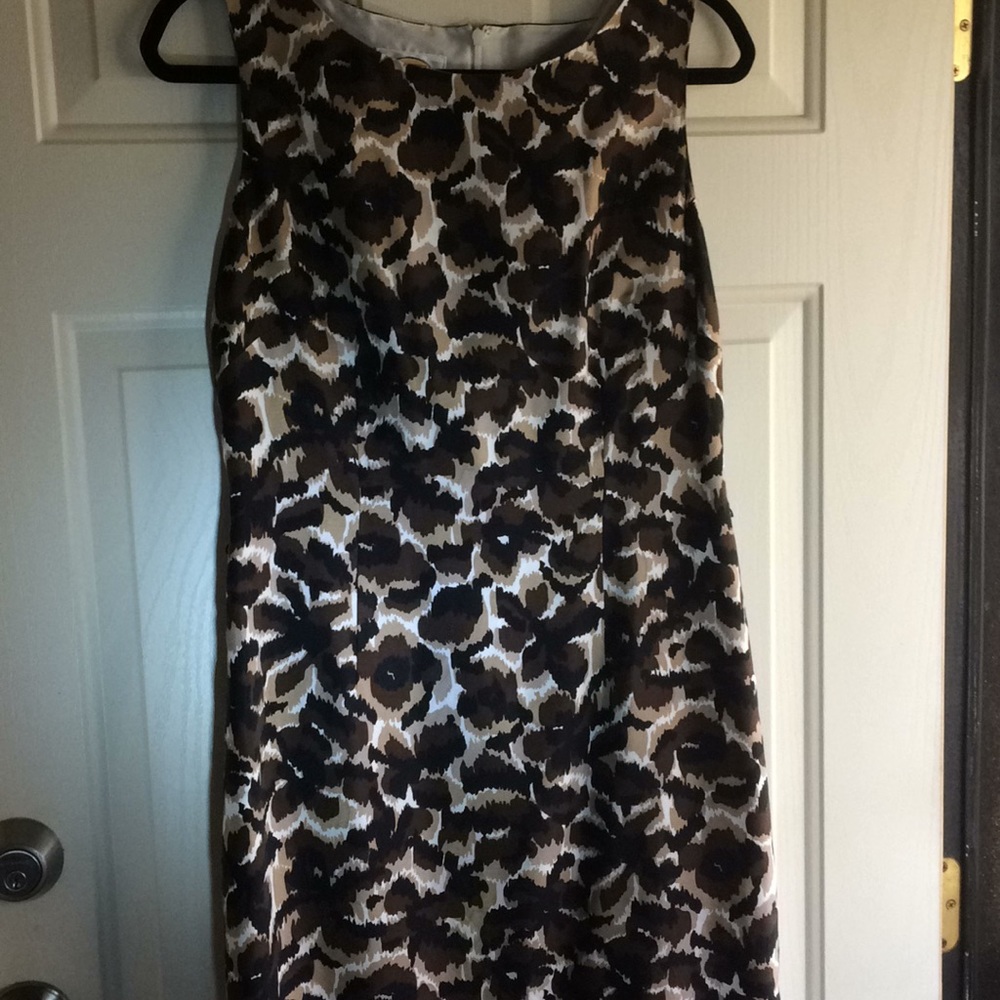 Talbots Pure Silk Dress 6 Abstract  Below Knee